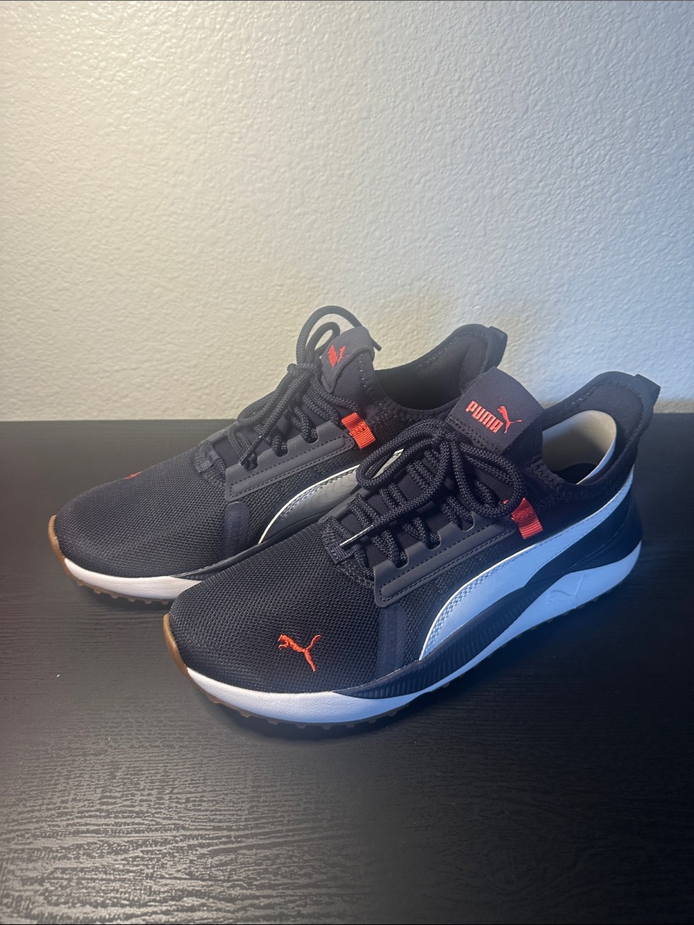 Puma Navy White & Tan  Casual Trainer Sneakers